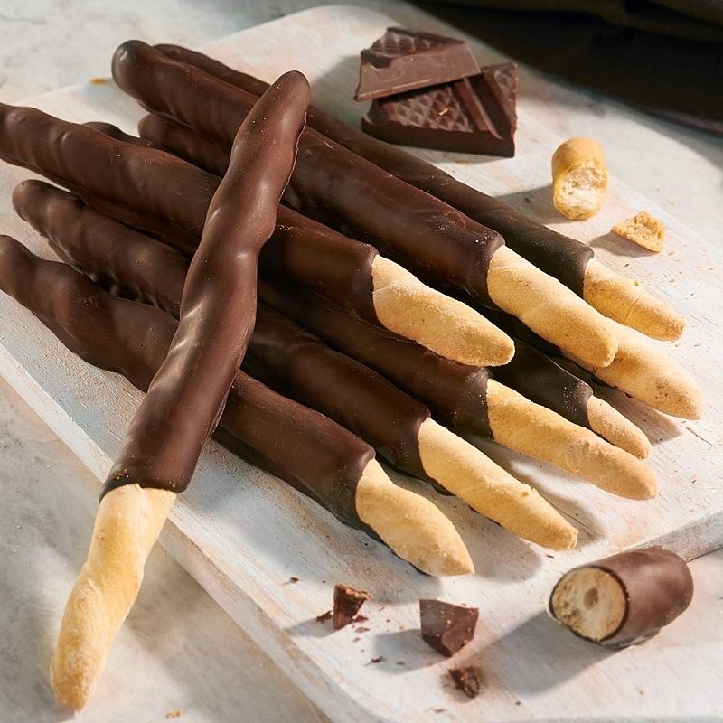 Grissini s čokoládovou polevou